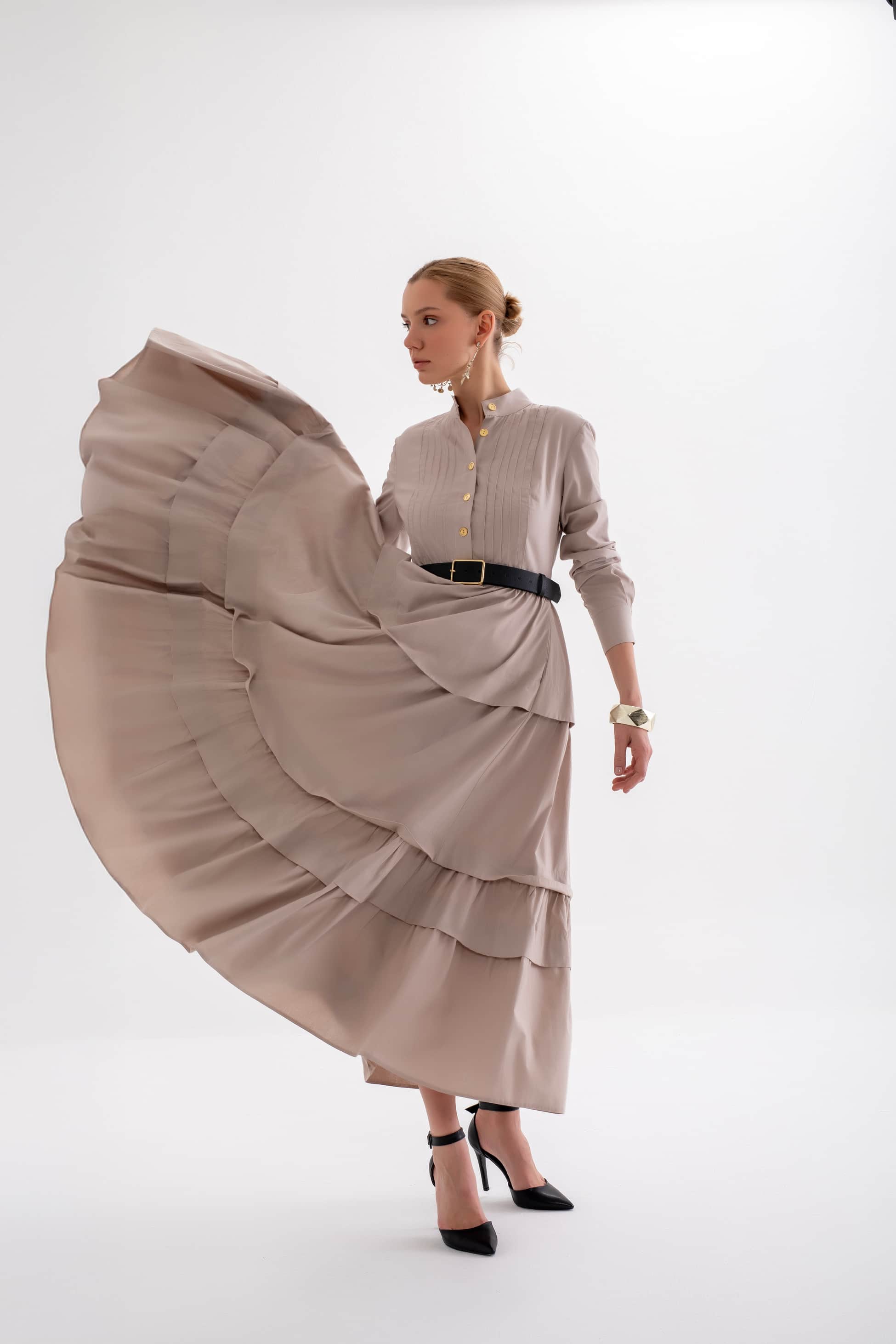 izhar dress – nervurllu dress