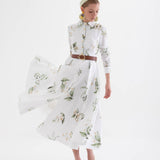 velya – white floral shirt dress