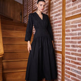 nancy v-neck midi dress