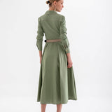 verda dress - green biyeli shirt dress