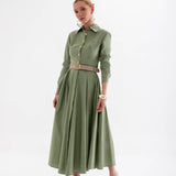 verda dress - green biyeli shirt dress