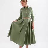 verda dress - green biyeli shirt dress