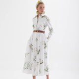 velya – white floral shirt dress