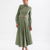 verda dress - green biyeli shirt dress